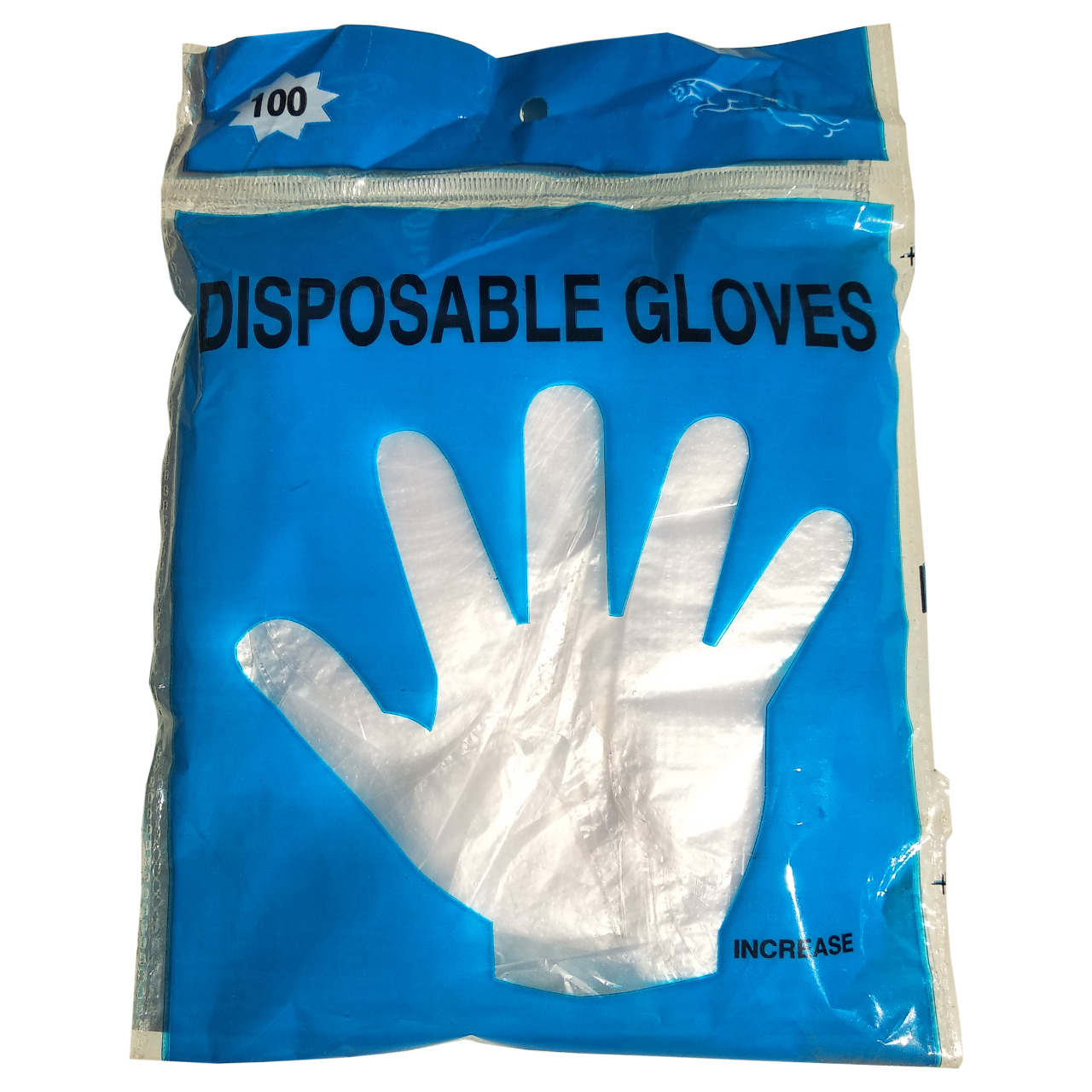 Disposable Plastic Hand Gloves - 100 Pcs
